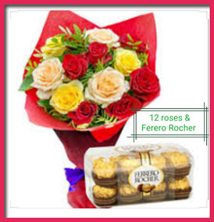 12-roses-&-ferrero-rocher